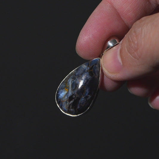 Pietersite Pendant 1 1/2" (.925 Sterling Silver)