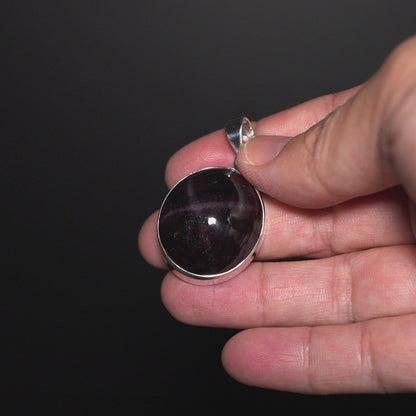 Premium Large Star Garnet Pendant 1 5/8" (.925 Sterling Silver)