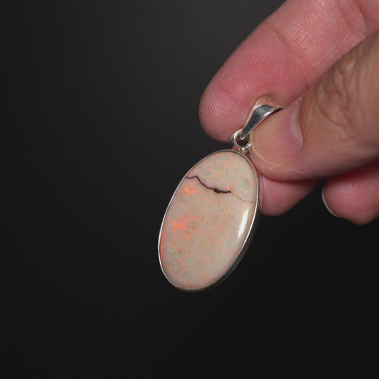 Premium Monarch Opal Pendant 1 3/4" (.925 Sterling Silver)
