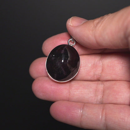 Premium Star Garnet Pendant 1 1/2" (.925 Sterling Silver)