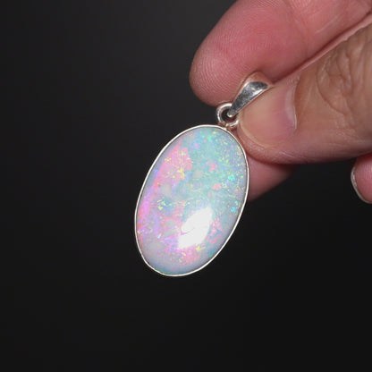Premium Monarch Opal Pendant 1 3/4" (.925 Sterling Silver)