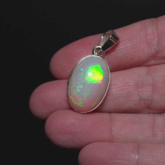 19.44ct Ethiopian Opal Pendant 1 3/8" (.925 Sterling Silver) PD52286