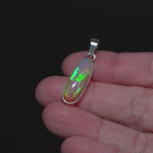 13.32ct Ethiopian Opal Pendant 1 3/8" (.925 Sterling Silver) PD52294