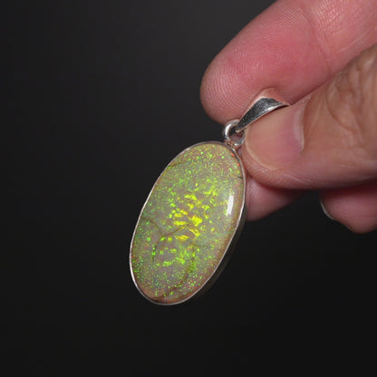 Premium Monarch Opal Pendant 1 3/4" (.925 Sterling Silver)