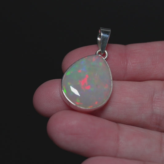 20.16ct Ethiopian Opal Pendant 1 3/8" (.925 Sterling Silver) PD52290