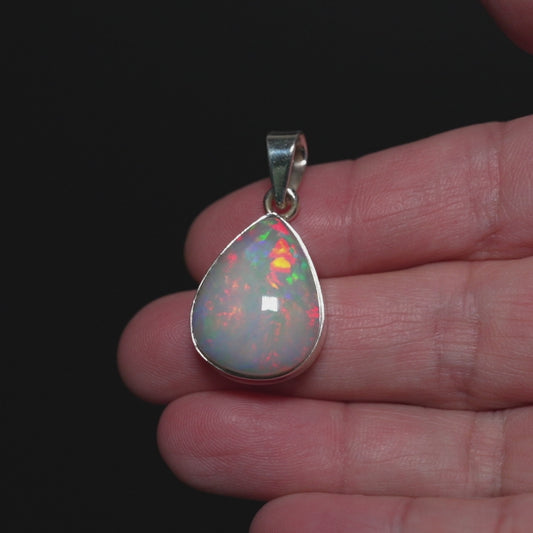 20.52ct Ethiopian Opal Pendant 1 3/8" (.925 Sterling Silver) PD52288