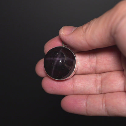 Premium Star Garnet Pendant 1 1/2" (.925 Sterling Silver)