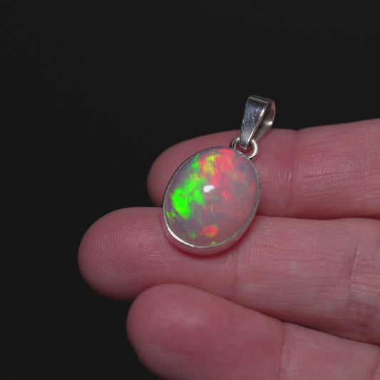 10.8ct Ethiopian Opal Pendant 1 1/8" (.925 Sterling Silver) PD52292