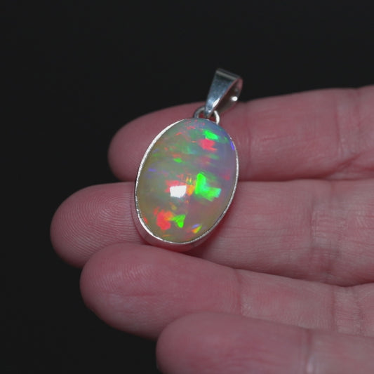 23.4ct Ethiopian Opal Pendant 1 3/8" (.925 Sterling Silver) PD52285