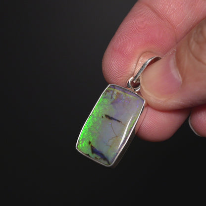 Premium Monarch Opal Pendant 1 3/8" (.925 Sterling Silver)