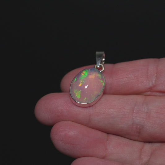 12ct Ethiopian Opal Pendant 1 1/8" (.925 Sterling Silver) PD52298