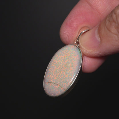 Premium Monarch Opal Pendant 1 5/8" (.925 Sterling Silver)