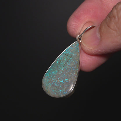 Premium Monarch Opal Pendant 1 3/4" (.925 Sterling Silver)