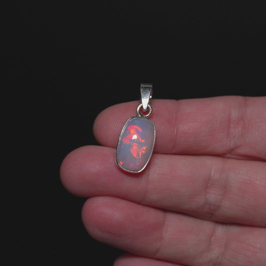 6ct Ethiopian Opal Pendant 1 1/8" (.925 Sterling Silver) PD52315