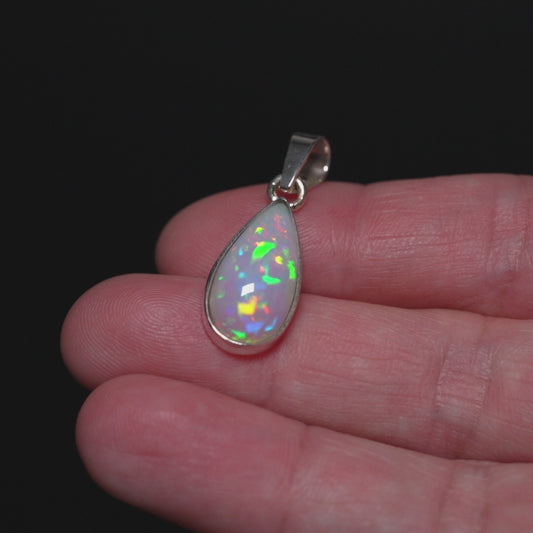 7.8ct Ethiopian Opal Pendant 1 1/4" (.925 Sterling Silver) PD52308