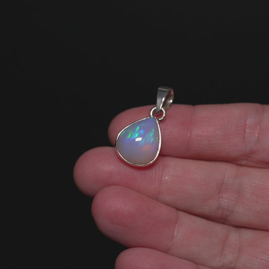 7ct Ethiopian Opal Pendant 1 1/8" (.925 Sterling Silver) PD52316
