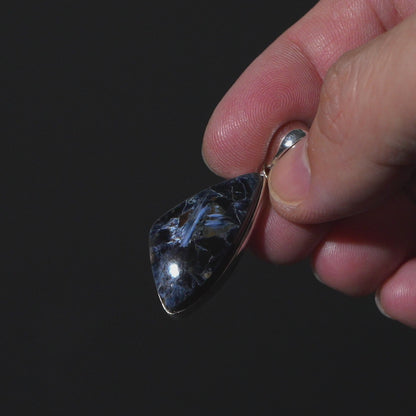 Pietersite Pendant 1 5/8" (.925 Sterling Silver)