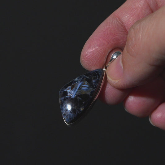 Pietersite Pendant 1 5/8" (.925 Sterling Silver)