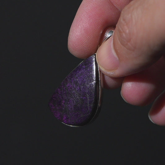 Purpurite Pendant 1 5/8" (.925 Sterling Silver)