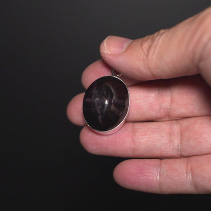 Premium Star Garnet Pendant 1 1/2" (.925 Sterling Silver)