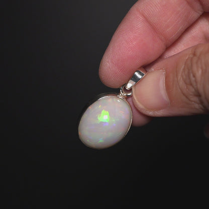 Premium Ethiopian Opal Pendant 1 1/4" (.925 Sterling Silver)