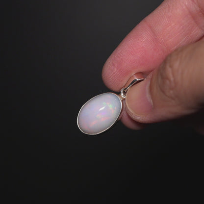 Premium Ethiopian Opal Pendant 1 1/8" (.925 Sterling Silver)