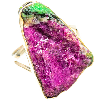Large Rough Ruby Zoisite 925 Sterling Silver Ring Size 10 (925 Sterling Silver) RING137576