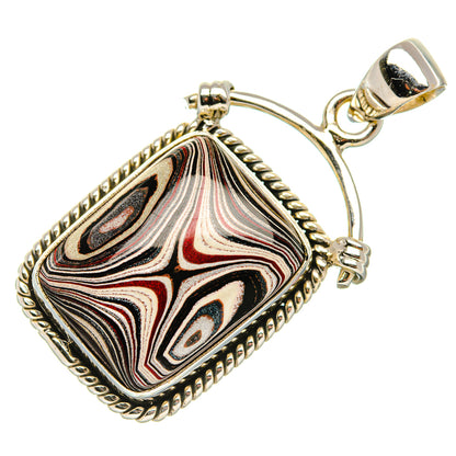 Fordite Pendant 1 5/8" (925 Sterling Silver) PD37422