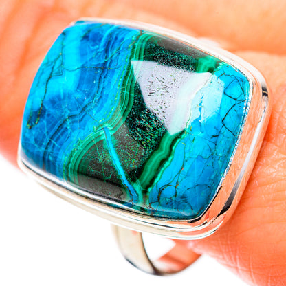 Large Malachite In Chrysocolla Ring Size 11.25 (925 Sterling Silver) RING135545