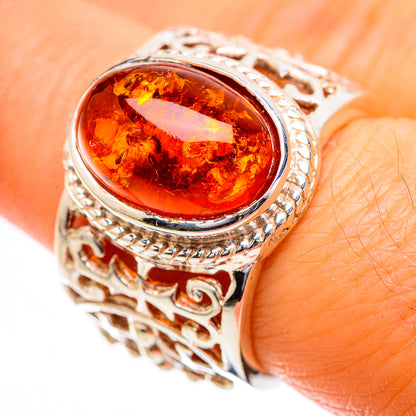 Large Baltic Amber Ring Size 7 (925 Sterling Silver) RING135920