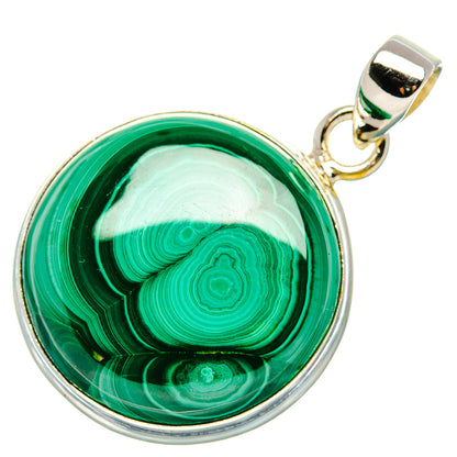 Malachite Pendant 1 1/2"  (925 Sterling Silver) PD37259