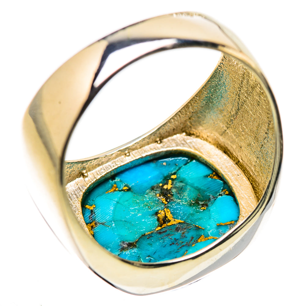 Blue Copper Composite Turquoise Ring Size 8 (925 Sterling Silver) RING134637
