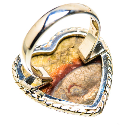Large Mushroom Rhyolite Ring Size 7.25 (925 Sterling Silver) RING136141