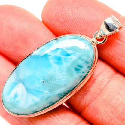Larimar Pendant 1 7/8"  (925 Sterling Silver) PD36904