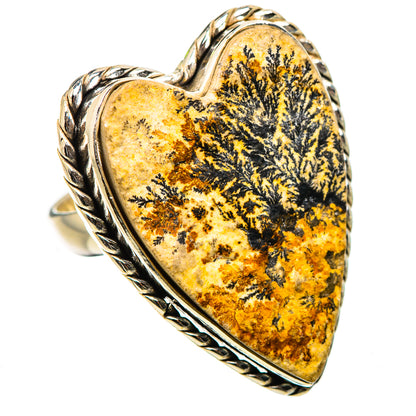 Large Psilomelane Dendrite Agate Ring Size 6 (925 Sterling Silver) RING135588