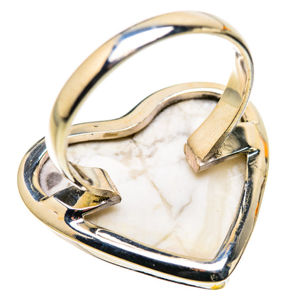 Large Howlite Ring Size 10.75 (925 Sterling Silver) RING134744