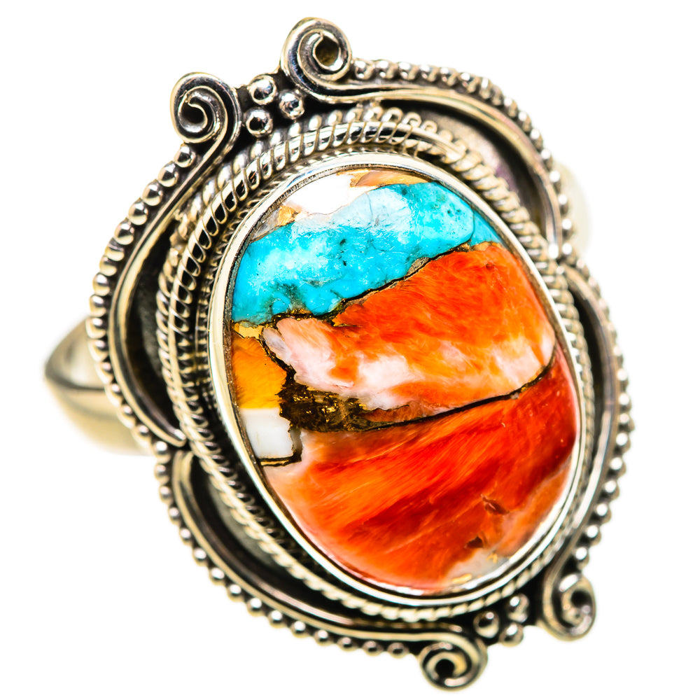 Spiny Oyster Turquoise Ring Size 11.75 (925 Sterling Silver) RING134878