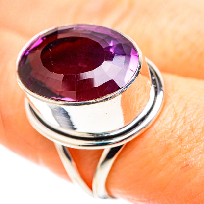 Faceted Amethyst 925 Sterling Silver Ring Size 8 (925 Sterling Silver) RING137252