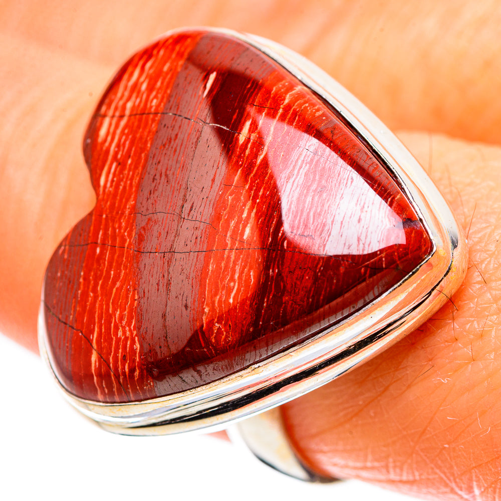 Large Red Jasper Ring Size 8 (925 Sterling Silver) RING136114