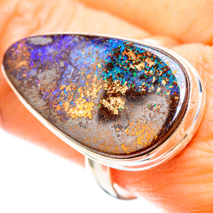 Large Australian Boulder Opal Ring Size 9.5 (925 Sterling Silver) RING137164