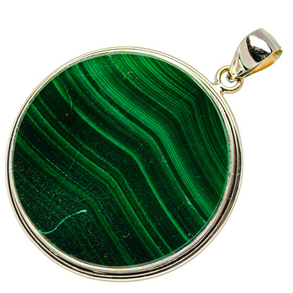 Malachite Pendant 2"  (925 Sterling Silver) PD37273