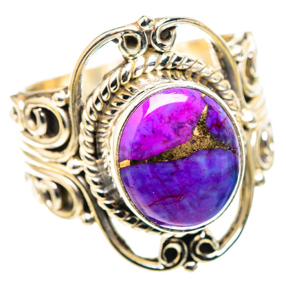 Purple Copper Composite Turquoise Ring Size 7.75 (925 Sterling Silver) RING136813
