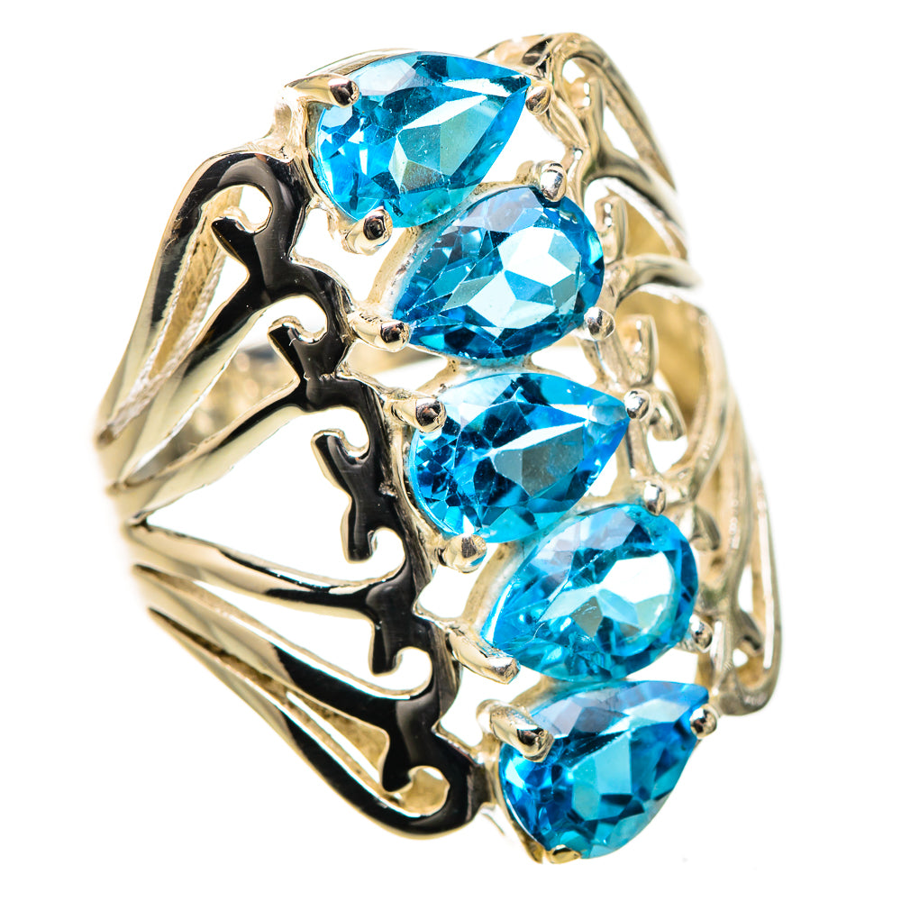 Blue Topaz Ring Size 7.25 (925 Sterling Silver) RING135503