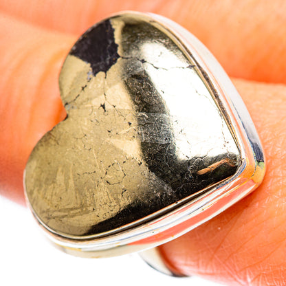 Large Pyrite In Black Onyx Ring Size 8 (925 Sterling Silver) RING136183
