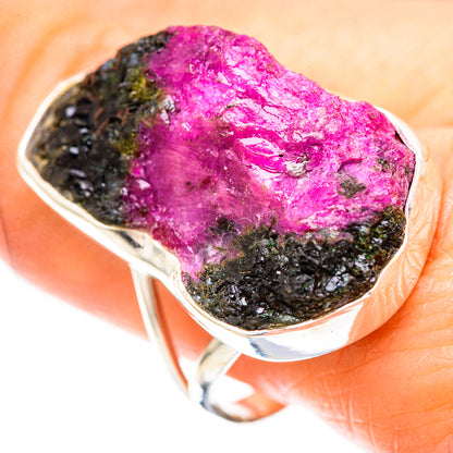 Large Rough Ruby Zoisite Ring Size 10.25 (925 Sterling Silver) RING137153