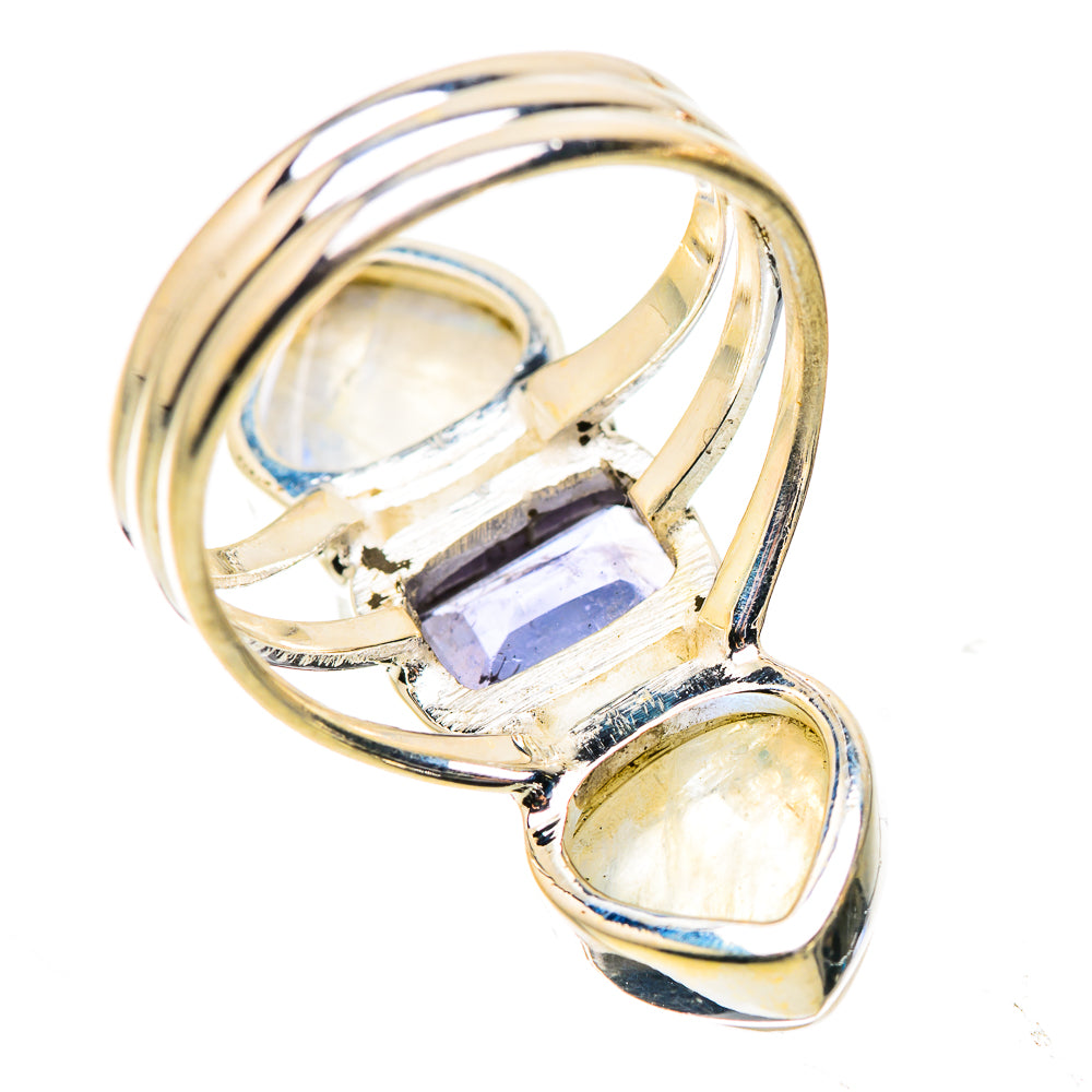 Ana Silver Co Faceted Tanzanite, Rainbow Moonstone Ring Size 6.5 (925 Sterling Silver)
