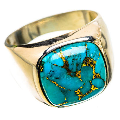 Blue Copper Composite Turquoise Ring Size 9.25 (925 Sterling Silver) RING135529