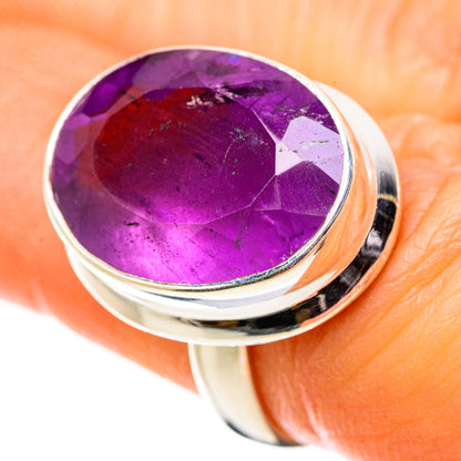 Ana Silver Co Faceted Amethyst Ring Size 6 (925 Sterling Silver)