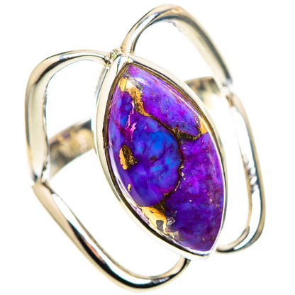 Purple Copper Composite Turquoise 925 Sterling Silver Ring Size 7.25 (925 Sterling Silver) RING137389