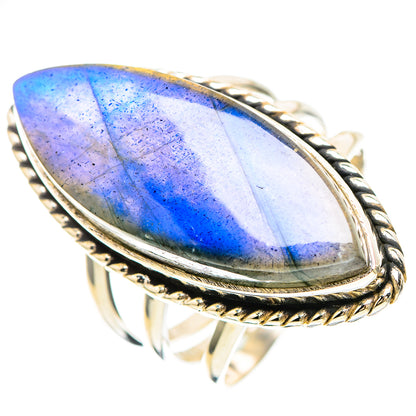 Large Labradorite 925 Sterling Silver Ring Size 8.25 (925 Sterling Silver) RING137343